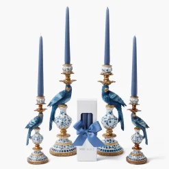 Mrs. Alice Blue Parrot Candle Set (Dusty Blue)< Summer Candleware | Candles