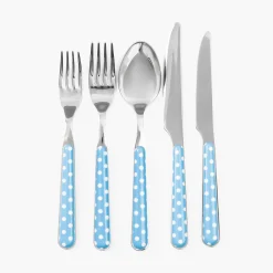 Mrs. Alice Blue Polka Dot Cutlery (5 piece)< Cutlery Sets