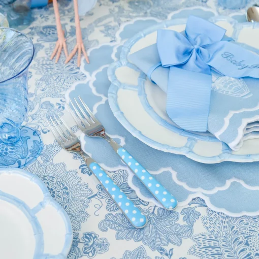 Mrs. Alice Blue Polka Dot Cutlery (5 piece)< Cutlery Sets