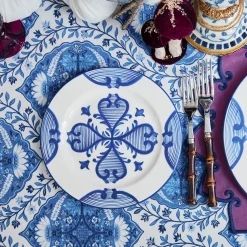 Mrs. Alice Blue Quatrefoil Starter Plate< Starter Plates