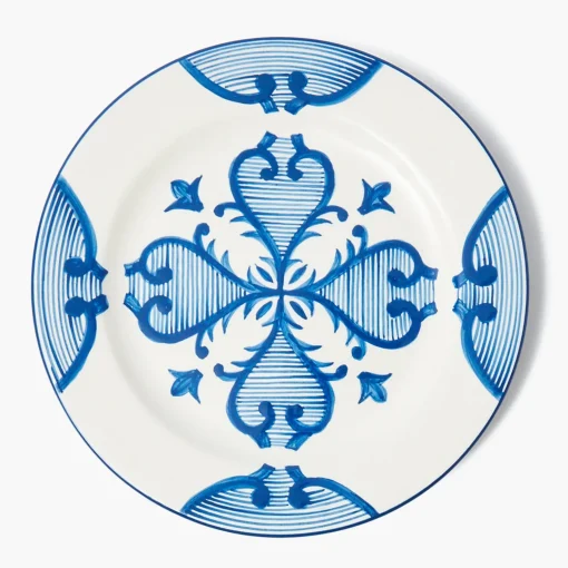 Mrs. Alice Blue Quatrefoil Starter Plate< Starter Plates