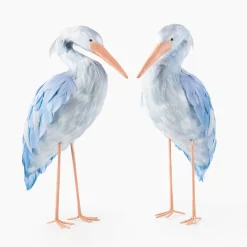 Mrs. Alice Blue Saskia Stork (Pair) - 44cm< Year-round Decorations | Spring Decorations