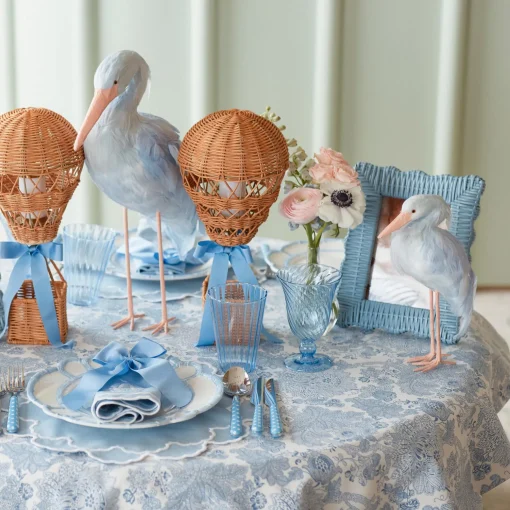 Mrs. Alice Blue Saskia Stork (Pair) - 25cm< Year-round Decorations | Spring Decorations