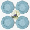 Mrs. Alice Blue Scalloped Rattan Charger Plates (Set of 4)< Summer Table Linen | Placemats