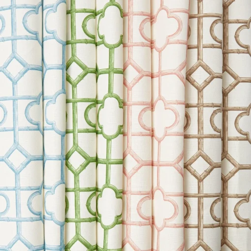 Mrs. Alice Blue Shaded Bamboo Fabric< Serena Fresson Fabrics