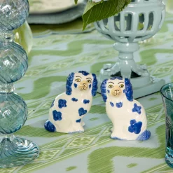 Mrs. Alice Blue Staffordshire Dog Salt & Pepper Shakers< Summer Crockery
