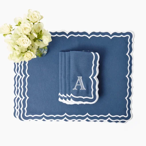Mrs. Alice Blue Theodora Napkins (Set of 4)< Napkins | Mrs. Alice Monogram