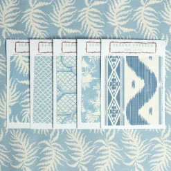 Mrs. Alice Blue Trailing Ferns Fabric< Serena Fresson Fabrics