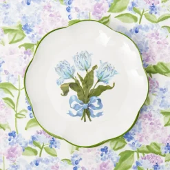 Mrs. Alice Blue Tulip Dinner & Starter Plates (Set of 8)< Summer Crockery | Crockery Sets