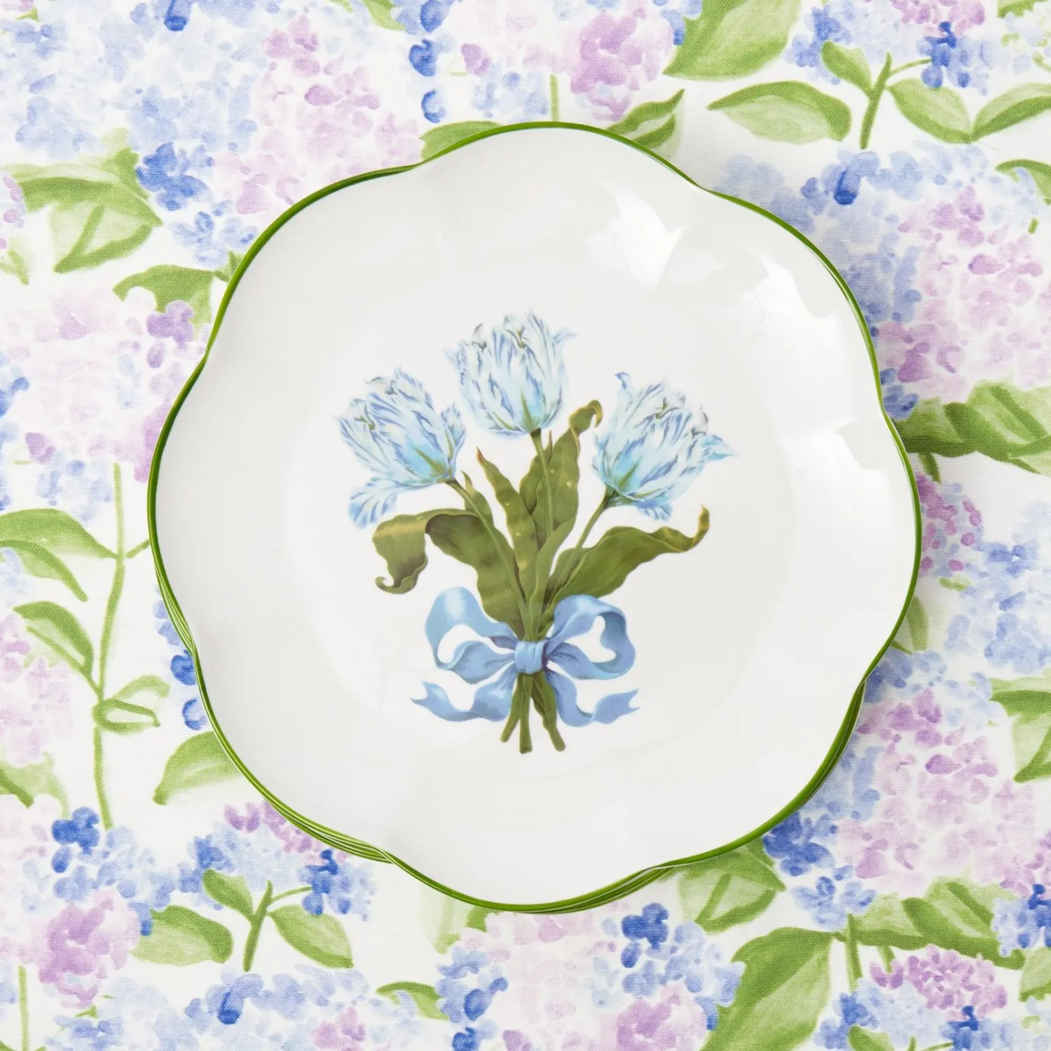 Mrs. Alice Blue Tulip Dinner & Starter Plates (Set of 8)< Summer Crockery | Crockery Sets