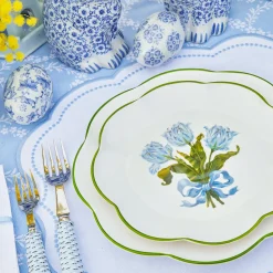 Mrs. Alice Blue Tulip Dinner & Starter Plates (Set of 8)< Summer Crockery | Crockery Sets