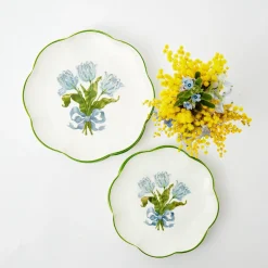 Mrs. Alice Blue Tulip Dinner & Starter Plates (Set of 8)< Summer Crockery | Crockery Sets