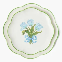 Mrs. Alice Blue Tulip Dinner & Starter Plates (Set of 8)< Summer Crockery | Crockery Sets