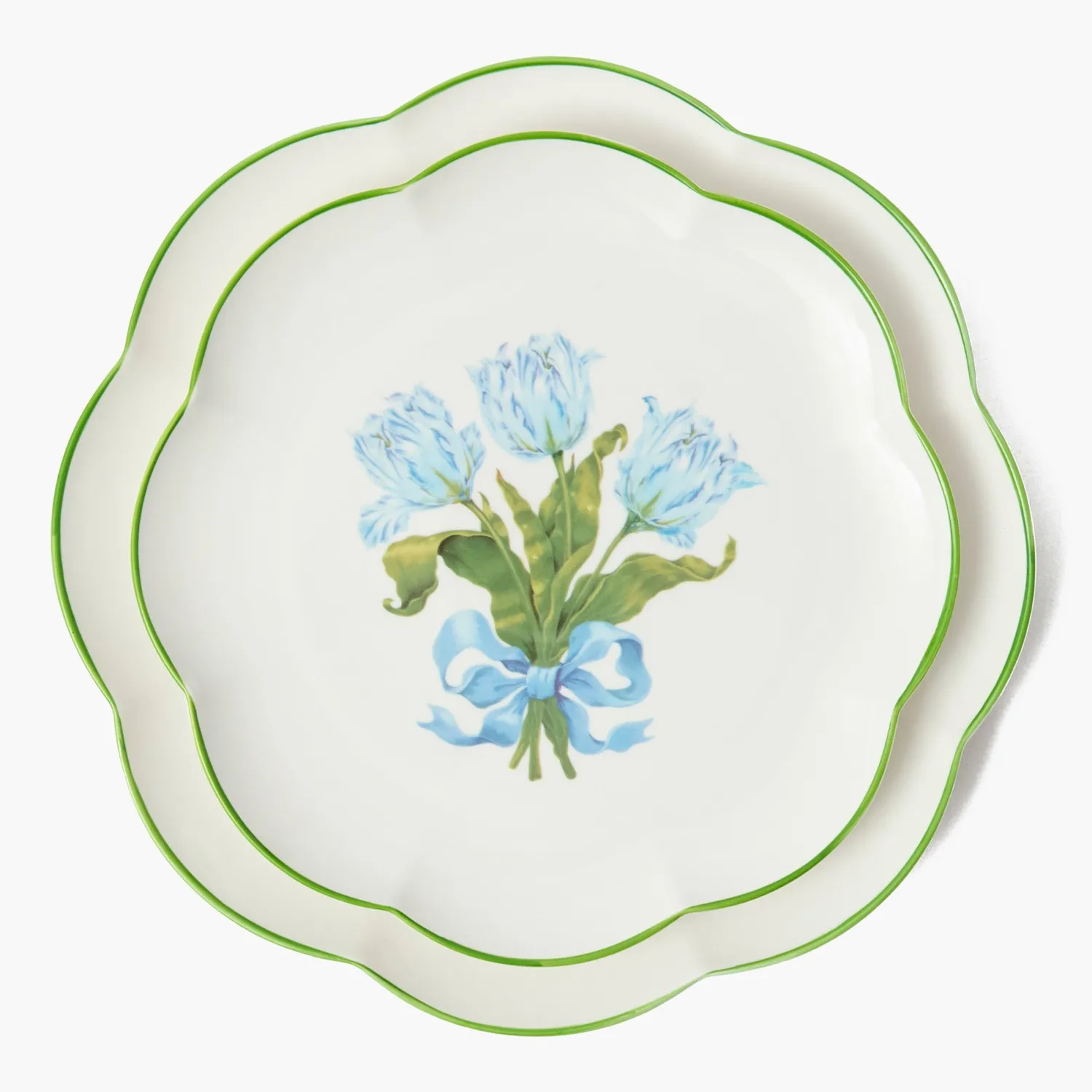 Mrs. Alice Blue Tulip Dinner & Starter Plates (Set of 8)< Summer Crockery | Crockery Sets