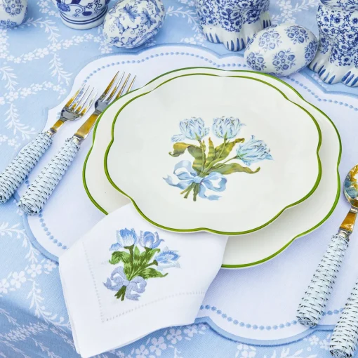 Mrs. Alice Blue Tulip Dinner Plate< Summer Crockery | Dinner Plates