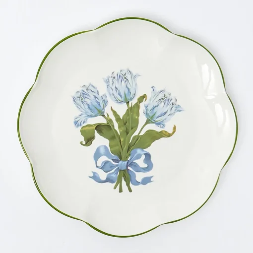 Mrs. Alice Blue Tulip Dinner Plate< Summer Crockery | Dinner Plates