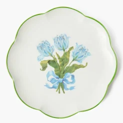 Mrs. Alice Blue Tulip Dinner Plates (Set of 4)< Summer Crockery | Dinner Plates