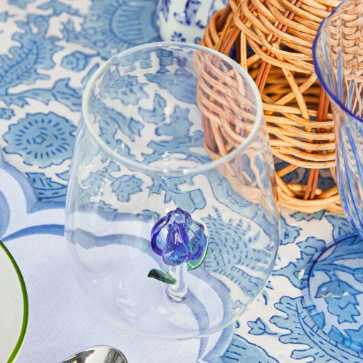 Mrs. Alice Blue Tulip Glasses (Set of 4)< Glasses
