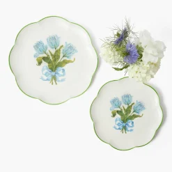 Mrs. Alice Blue Tulip Starter Plate< Summer Crockery | Starter Plates
