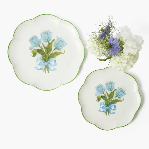Mrs. Alice Blue Tulip Starter Plate< Summer Crockery | Starter Plates