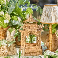 Mrs. Alice Bow Rattan Pagoda Lantern< Spring Decorations | Pagodas & Lanterns