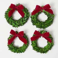 Mrs. Alice Boxwood Wreath (Set of 4)< Christmas Decorations