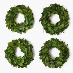 Mrs. Alice Boxwood Wreath (Set of 4)< Christmas Decorations