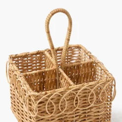 Mrs. Alice Braided Rattan Cutlery Basket< For The Rattan Lover