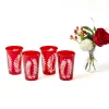Mrs. Alice Brigitte Red Garland Engraved Water Glass (Set of 4)< Glasses