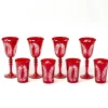 Mrs. Alice Brigitte Red Garland Engraved Glassware (Set of 8)< Glasses | Glassware Sets