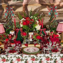 Mrs. Alice Brigitte Red Garland Engraved Water Glass (Set of 4)< Glasses