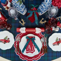 Mrs. Alice Brigitte Red Garland Engraved Wine Glass (Set of 4)< Glasses