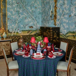 Mrs. Alice Brigitte Red Garland Engraved Wine Glass (Set of 4)< Glasses