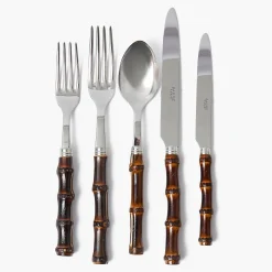Mrs. Alice Burnt Bamboo Cutlery (5 Piece)< Cutlery Sets