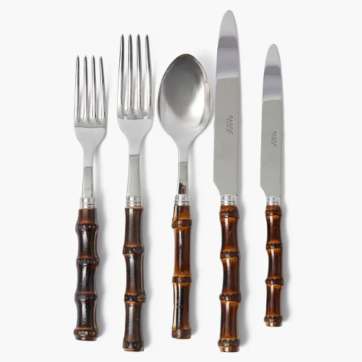 Mrs. Alice Burnt Bamboo Cutlery (5 Piece)< Cutlery Sets