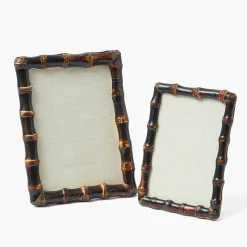 Mrs. Alice Burnt Bamboo Photo Frames (Set of 2)< For Her | For The Homemaker