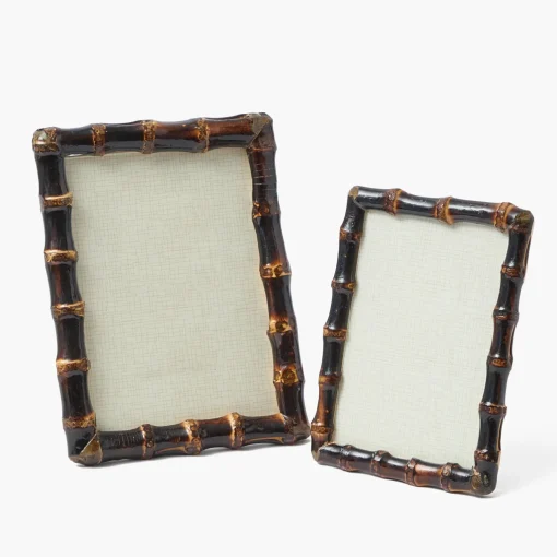 Mrs. Alice Burnt Bamboo Photo Frames (Set of 2)< For Her | For The Homemaker