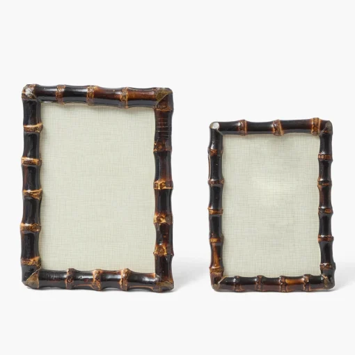 Mrs. Alice Burnt Bamboo Photo Frames (Set of 2)< For Her | For The Homemaker
