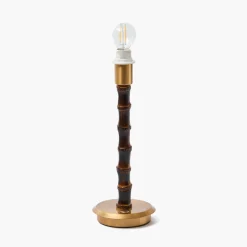 Mrs. Alice Burnt Bamboo Rechargeable Lamp< Rechargeable Table Lamps | Summer Lighting