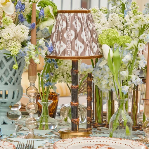 Mrs. Alice Burnt Bamboo Rechargeable Lamp< Rechargeable Table Lamps | Summer Lighting