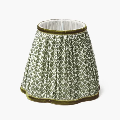 Mrs. Alice Burnt Bamboo Rechargeable Lamp with Olive Lotus Shade (18cm)< Rechargeable Table Lamps