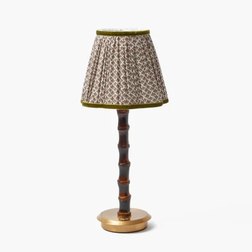 Mrs. Alice Burnt Bamboo Rechargeable Lamp< Rechargeable Table Lamps | Summer Lighting