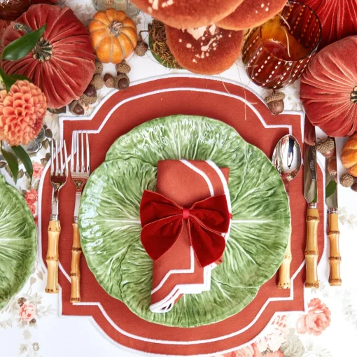 Mrs. Alice Burnt Orange Napkin Bows (Set of 4)< Napkin Rings & Bows