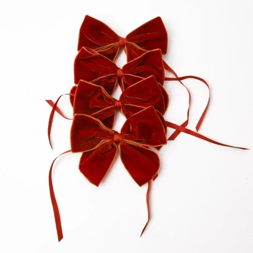Mrs. Alice Burnt Orange Napkin Bows (Set of 4)< Napkin Rings & Bows