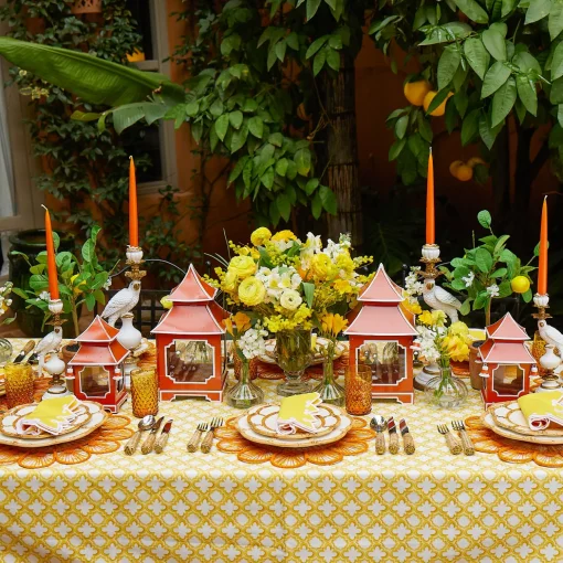 Mrs. Alice Burnt Orange Pagoda Lantern< Year-round Decorations | Autumn Decorations