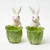 Mrs. Alice Cabbage Bunny Bowl (Pair)< Spring Decorations