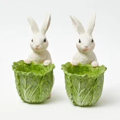 Mrs. Alice Cabbage Bunny Bowl (Pair)< Spring Decorations