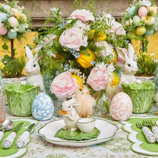 Mrs. Alice Cabbage Bunny Bowl (Pair)< Spring Decorations