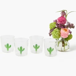 Mrs. Alice Cactus Glasses (Set of 4)< Summer Glassware | Glasses