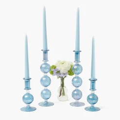 Mrs. Alice Camille Azure Candle Set (Blue)< Summer Glassware | Summer Candleware